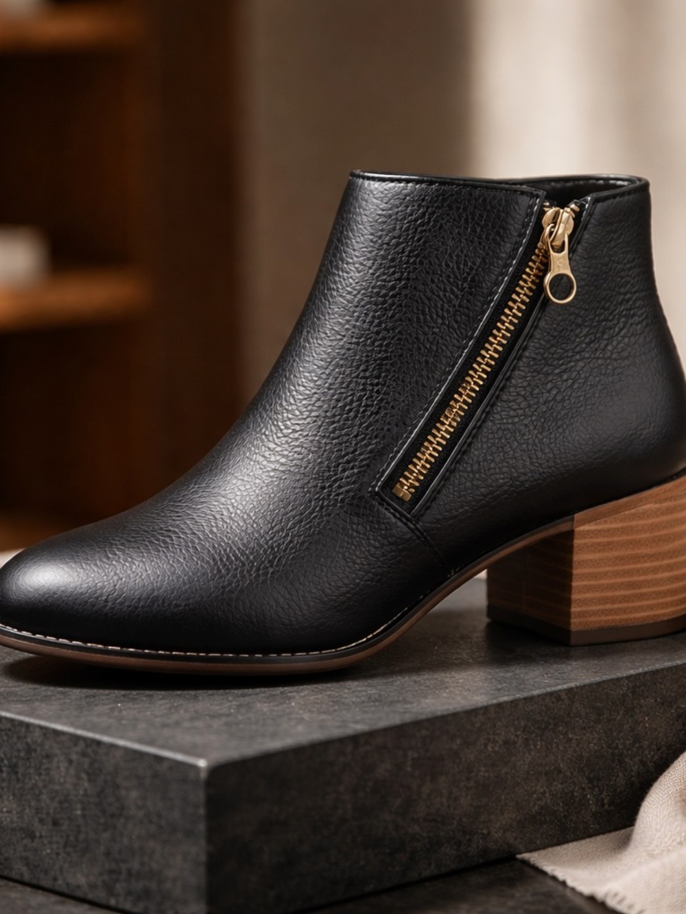 Sperry Seaport Booties 2.0 Black Ankle Boot with Zip Size 9.5 🔥